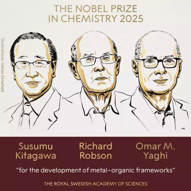 2025 Nobel Kimya Ödülü sahiplerini buldu