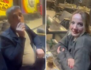 Görüntü Türkiye’den: Kocasını kafede başka bir kadınla otururken yakaladı