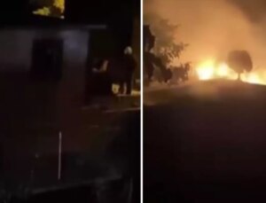 Polisi karşısında gören uyuşturucu şüphelisi evini ateşe verdi