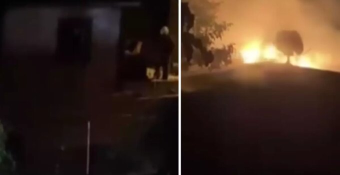 Polisi karşısında gören uyuşturucu şüphelisi evini ateşe verdi