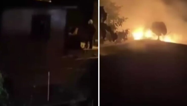 Polisi karşısında gören uyuşturucu şüphelisi evini ateşe verdi