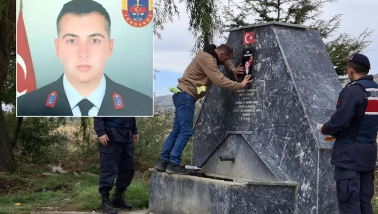 Şehidin hatırası ikinci kez hedef alındı